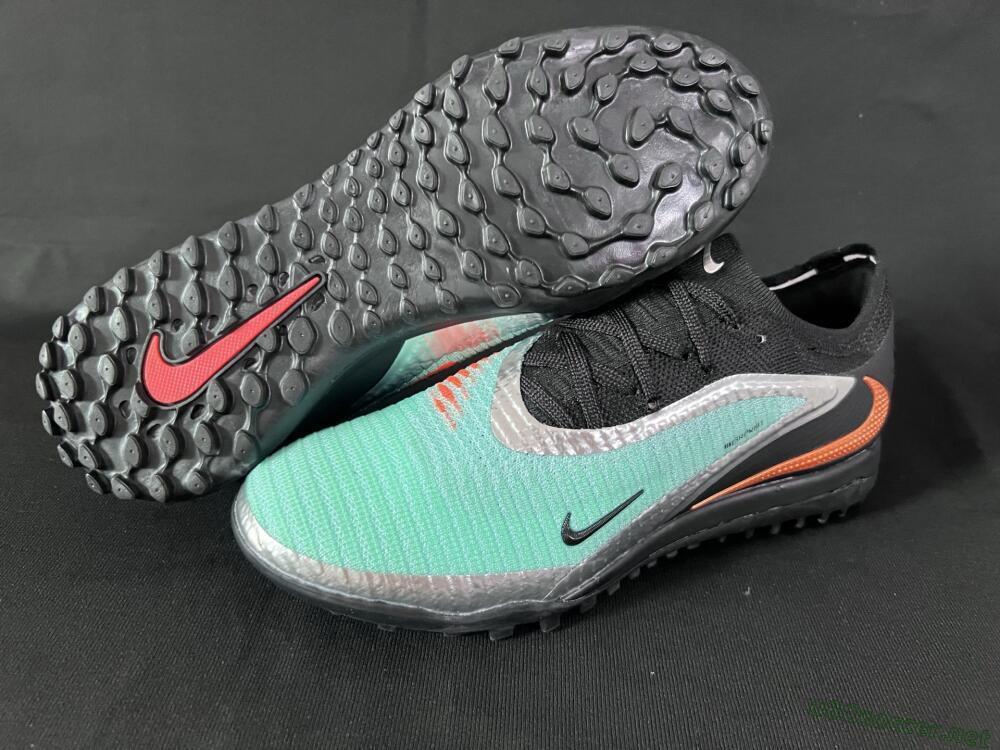 Men's Nike Phantom 6 Elite TF Football Shoes - Jade/Silver/Black