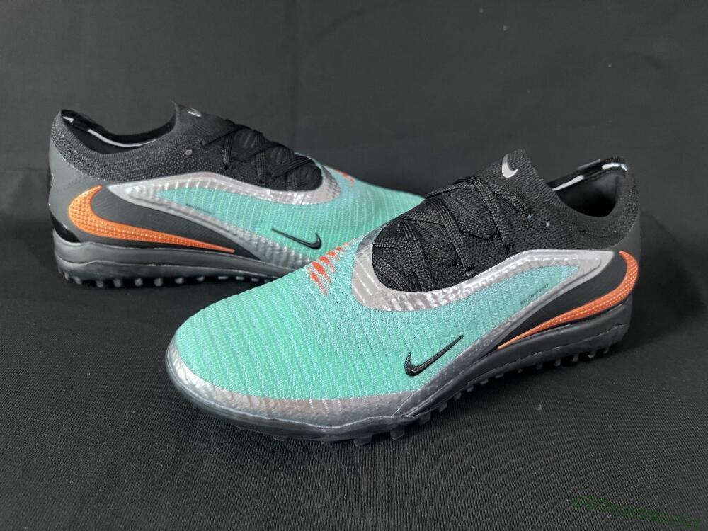 Men's Nike Phantom 6 Elite TF Football Shoes - Jade/Silver/Black