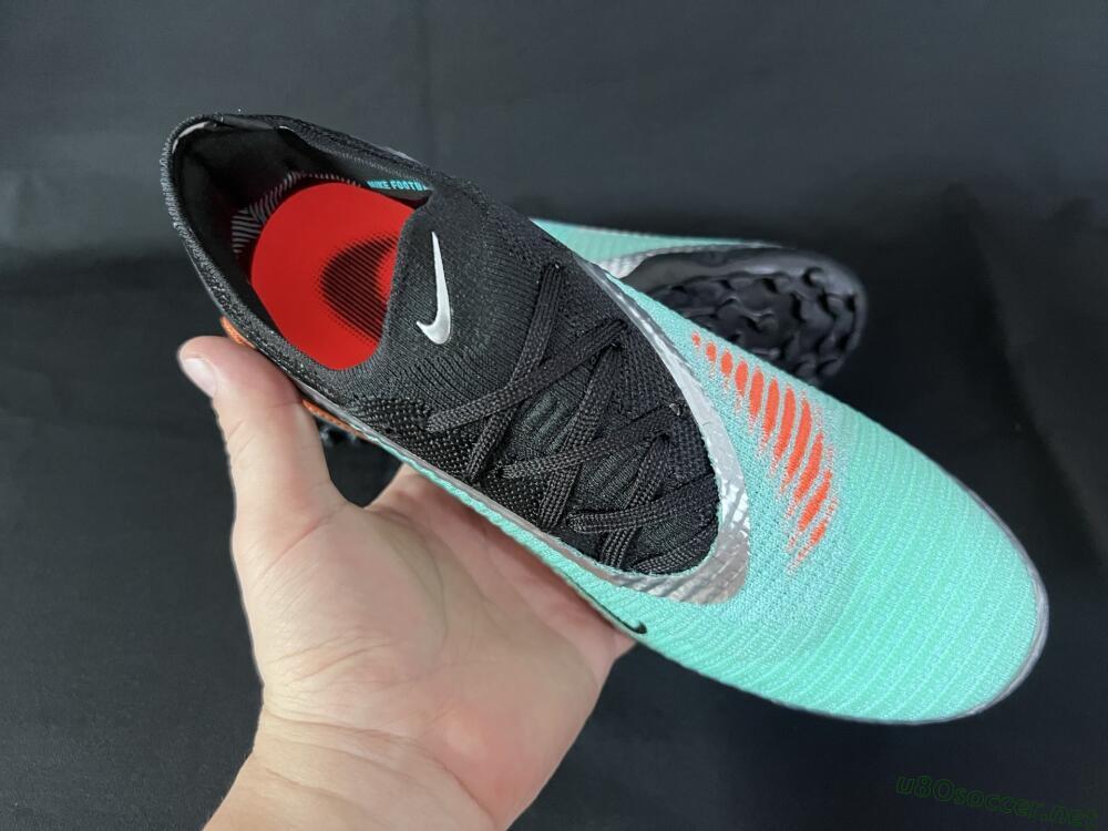 Men's Nike Phantom 6 Elite TF Football Shoes - Jade/Silver/Black