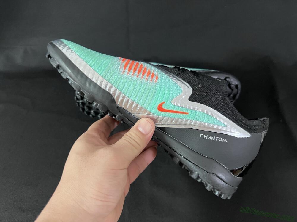 Men's Nike Phantom 6 Elite TF Football Shoes - Jade/Silver/Black