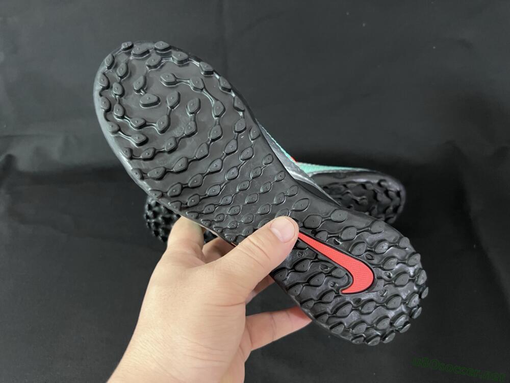 Men's Nike Phantom 6 Elite TF Football Shoes - Jade/Silver/Black