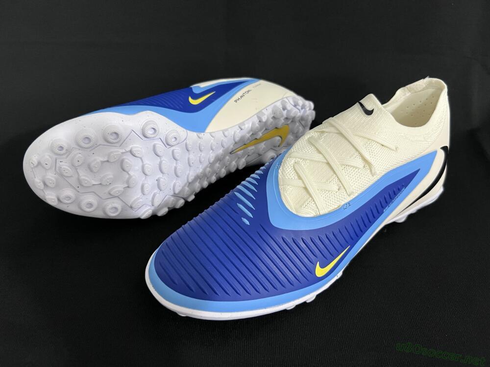 Unisex Nike Phantom 6 Low Elite TF Football Shoes - Blue/White/Black