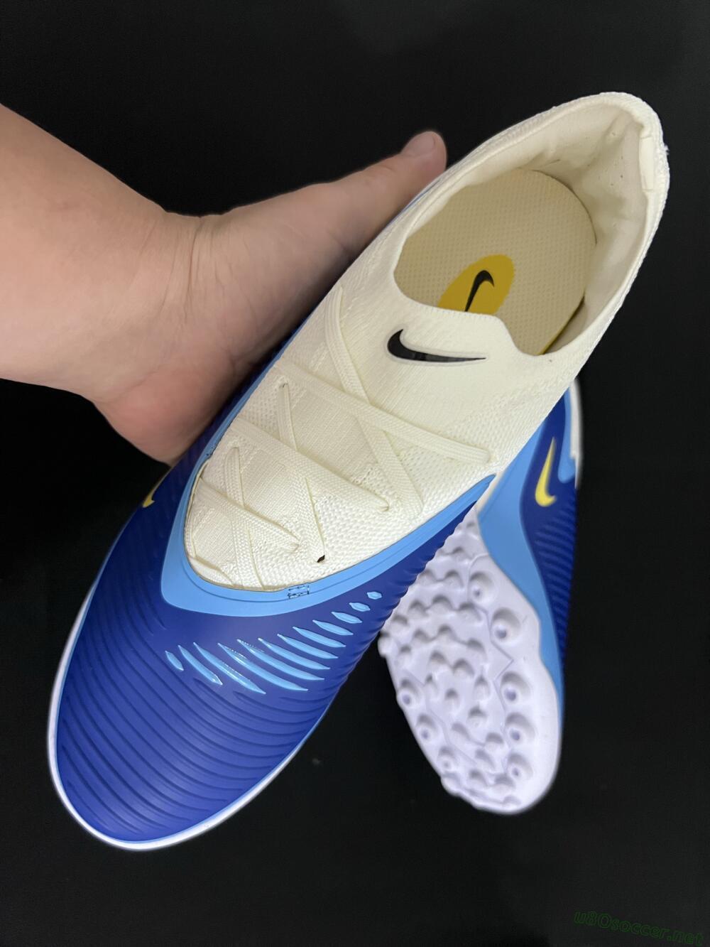 Unisex Nike Phantom 6 Low Elite TF Football Shoes - Blue/White/Black