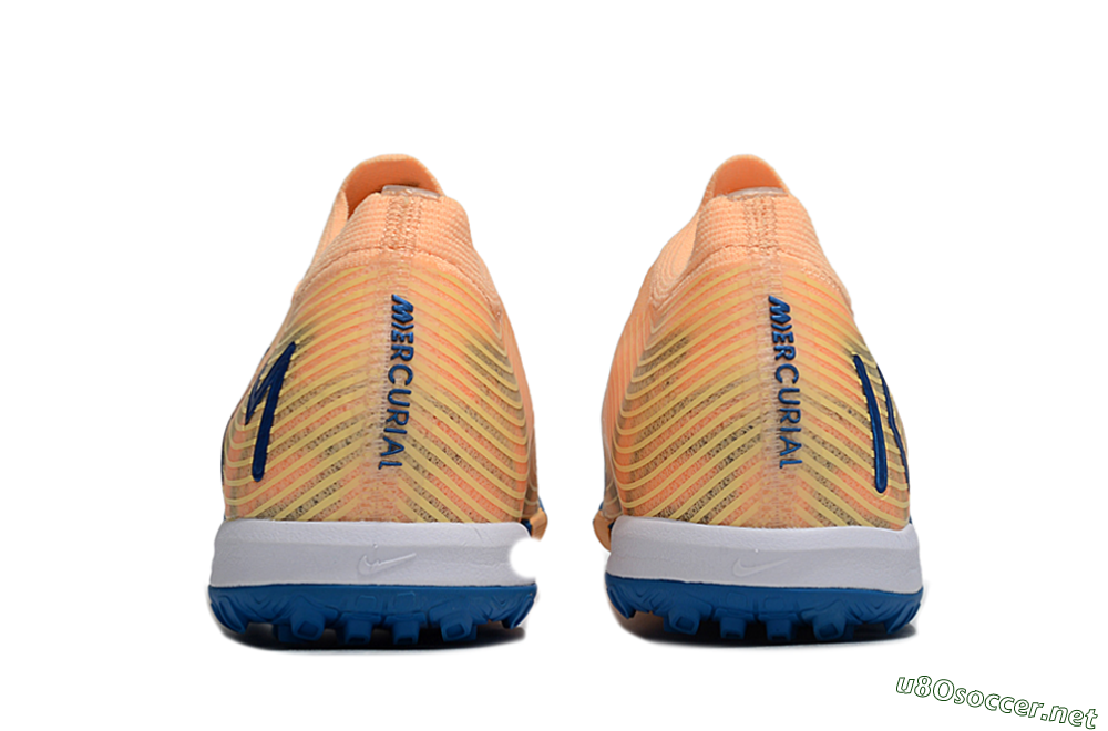 Unisex KM x Nike Air Zoom Mercurial Vapor 16 Elite TF Football Shoes - Orange/Ocean Blue/Sandy Peach 5