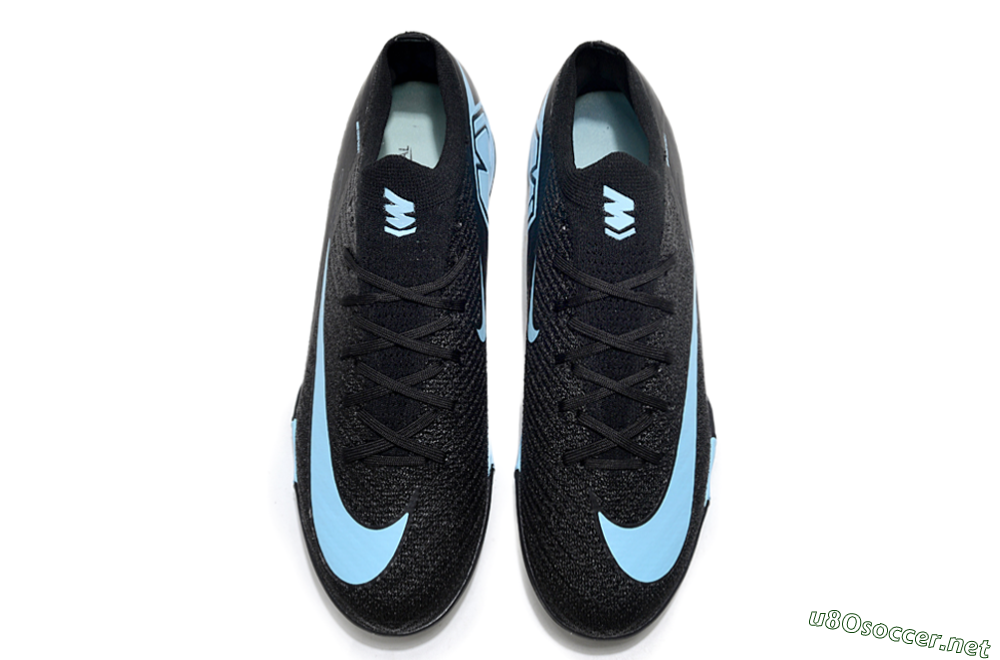 Unisex Nike Air Zoom Mercurial Vapor 16 Elite TF Football Shoes - Black/Ice Blue/Dusk Black 4