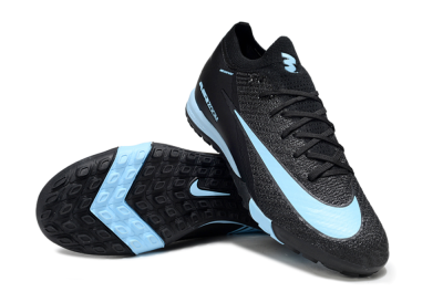 Unisex Nike Air Zoom Mercurial Vapor 16 Elite TF Football Shoes - Black/Ice Blue/Dusk Black