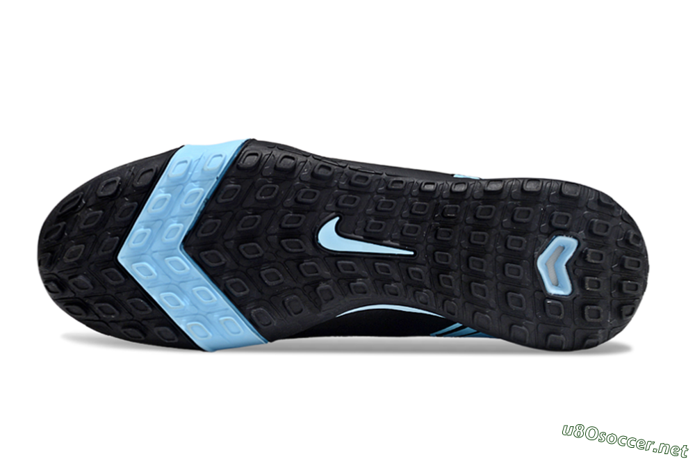 Unisex Nike Air Zoom Mercurial Vapor 16 Elite TF Football Shoes - Black/Ice Blue/Dusk Black 6