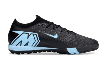 Unisex Nike Air Zoom Mercurial Vapor 16 Elite TF Football Shoes - Black/Ice Blue/Dusk Black