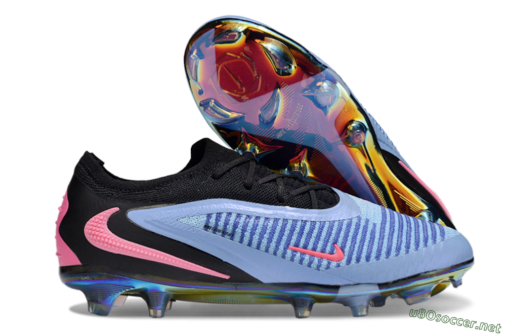Unisex Nike Phantom 6 Low Elite FG Football Boots - Blue/Vibrant Blue/Hot Pink 2
