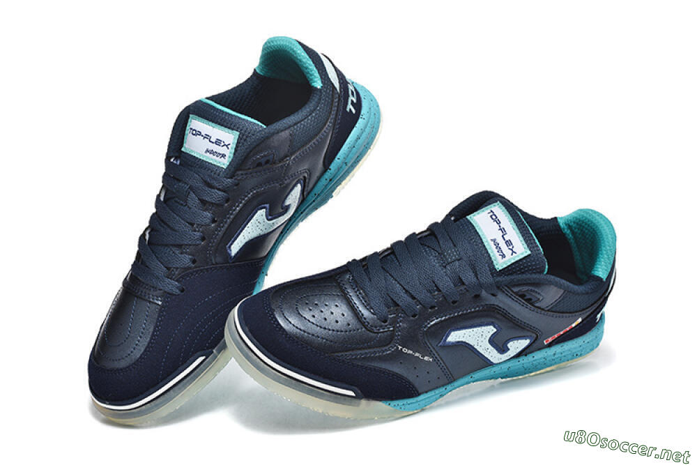 Men's Joma Top Flex IC Football Shoes - Navy/Aqua Mist/Deep Ocean 6