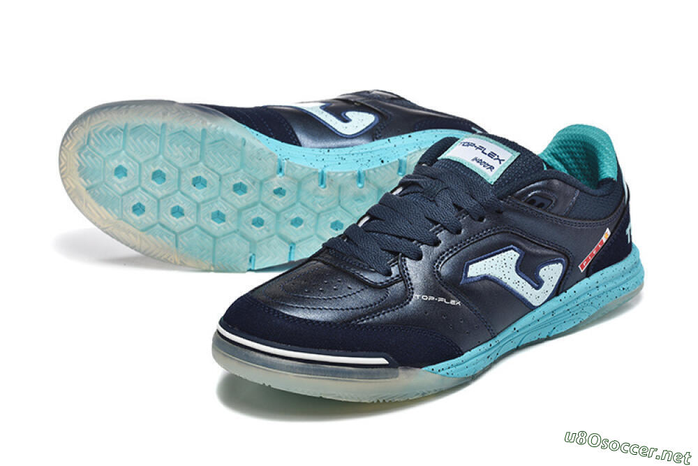 Men's Joma Top Flex IC Football Shoes - Navy/Aqua Mist/Deep Ocean 3