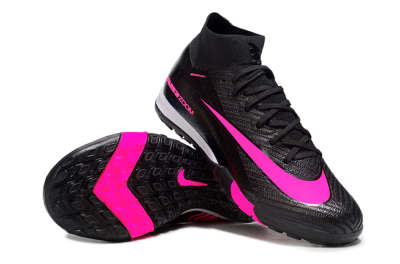 Unisex Nike Air Zoom Mercurial Superfly 10 Elite TF Football Shoes - Black/Neon Pink/Charcoal Grey