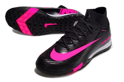 Unisex Nike Air Zoom Mercurial Superfly 10 Elite TF Football Shoes - Black/Neon Pink/Charcoal Grey