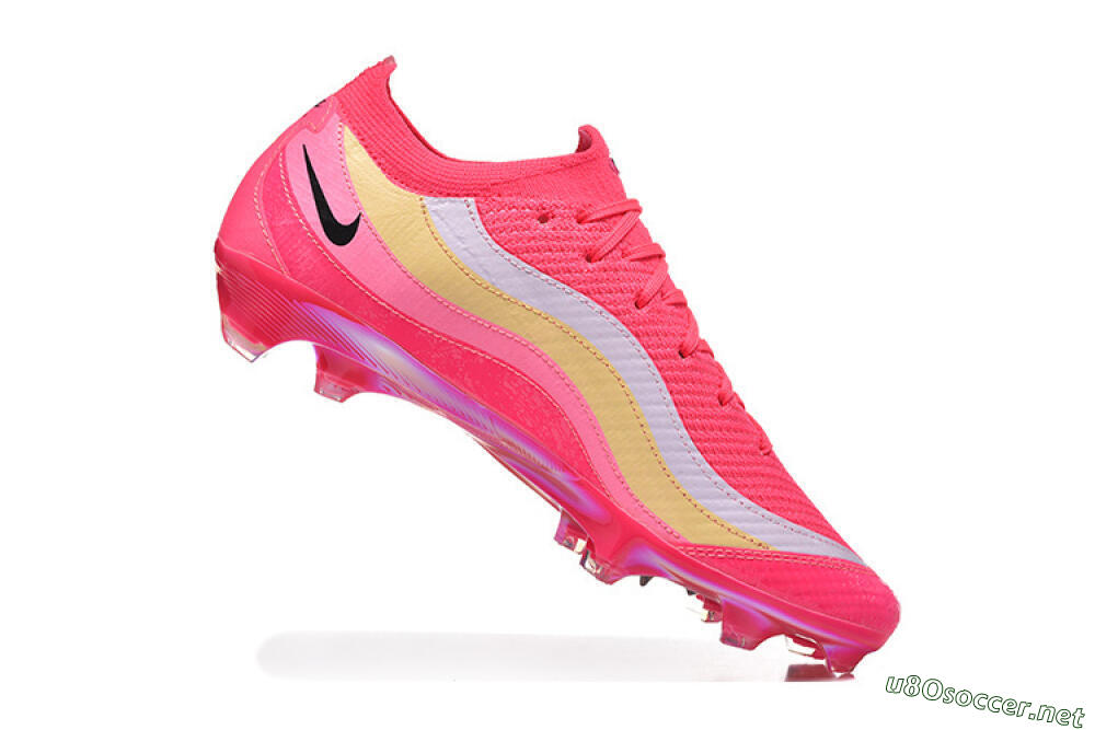 Men's Nike Air Zoom Mercurial Vapor 16 Elite FG Football Boots - Pink/Sunset Orange/Neon Yellow 7