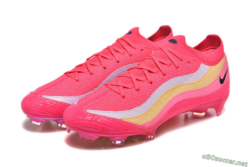 Men's Nike Air Zoom Mercurial Vapor 16 Elite FG Football Boots - Pink/Sunset Orange/Neon Yellow 5