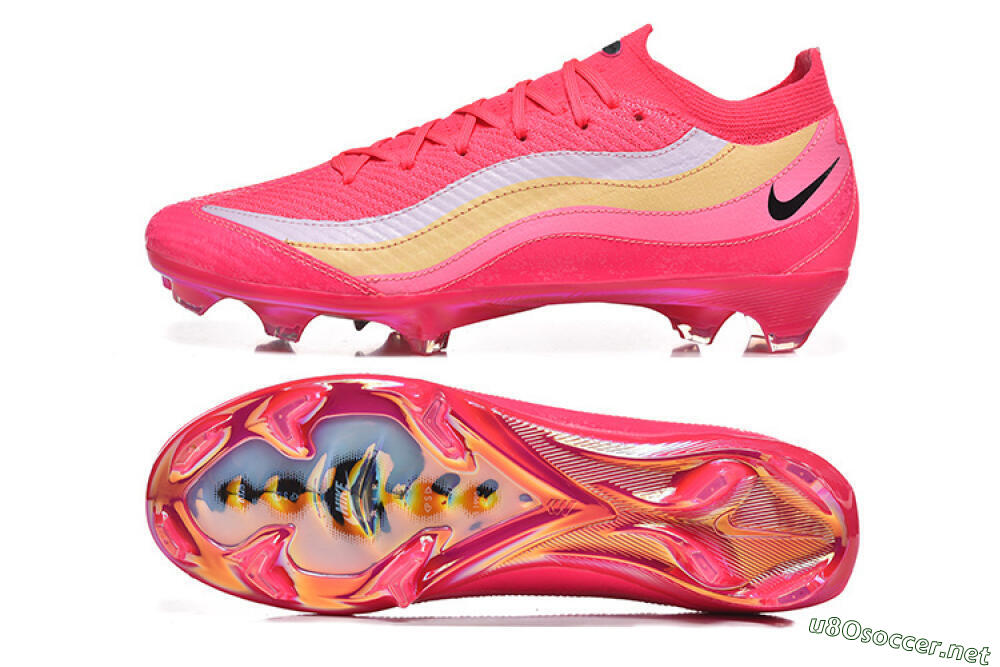 Men's Nike Air Zoom Mercurial Vapor 16 Elite FG Football Boots - Pink/Sunset Orange/Neon Yellow 1