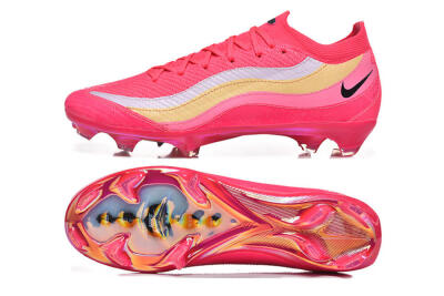 Men's Nike Air Zoom Mercurial Vapor 16 Elite FG Football Boots - Pink/Sunset Orange/Neon Yellow