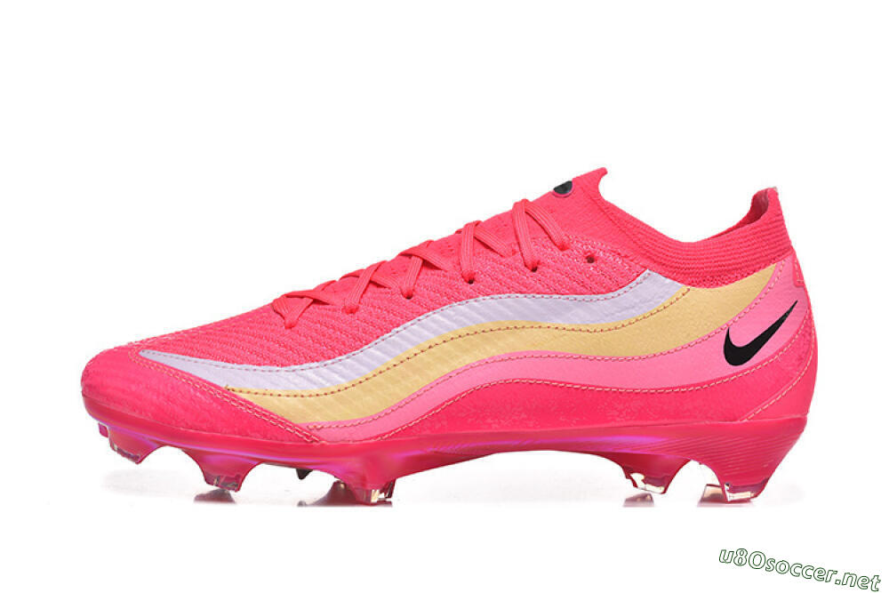 Men's Nike Air Zoom Mercurial Vapor 16 Elite FG Football Boots - Pink/Sunset Orange/Neon Yellow 0