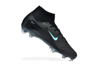 Men's Nike Air Zoom Mercurial Superfly 10 Elite FG Football Boots - Black/Ice Blue/Charcoal Gray