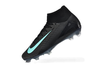 Men's Nike Air Zoom Mercurial Superfly 10 Elite FG Football Boots - Black/Ice Blue/Charcoal Gray