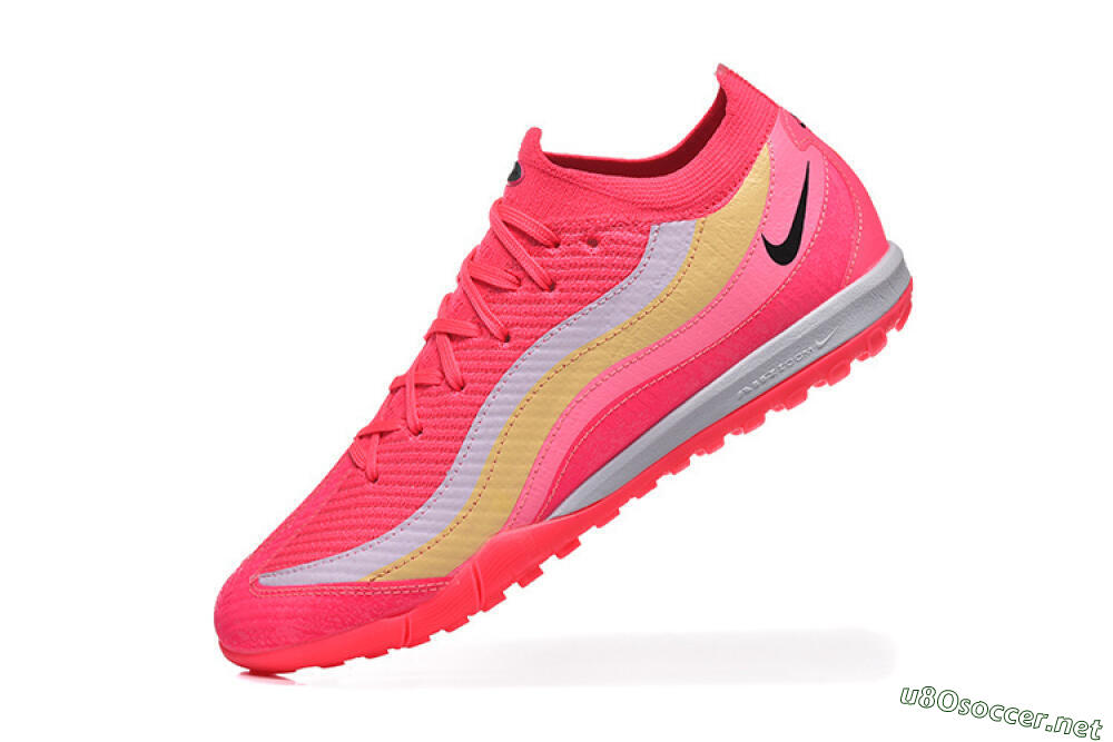 Men's Nike Air Zoom Mercurial Vapor 16 Elite TF Football Shoes - Pink/Vibrant Pink/Soft Yellow 8