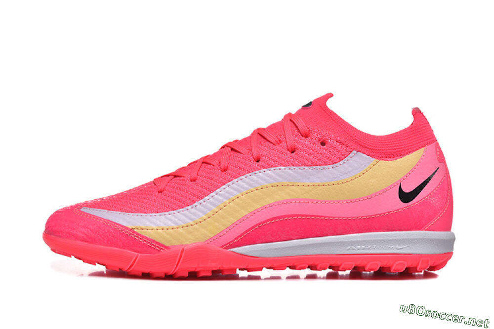 Men's Nike Air Zoom Mercurial Vapor 16 Elite TF Football Shoes - Pink/Vibrant Pink/Soft Yellow 0