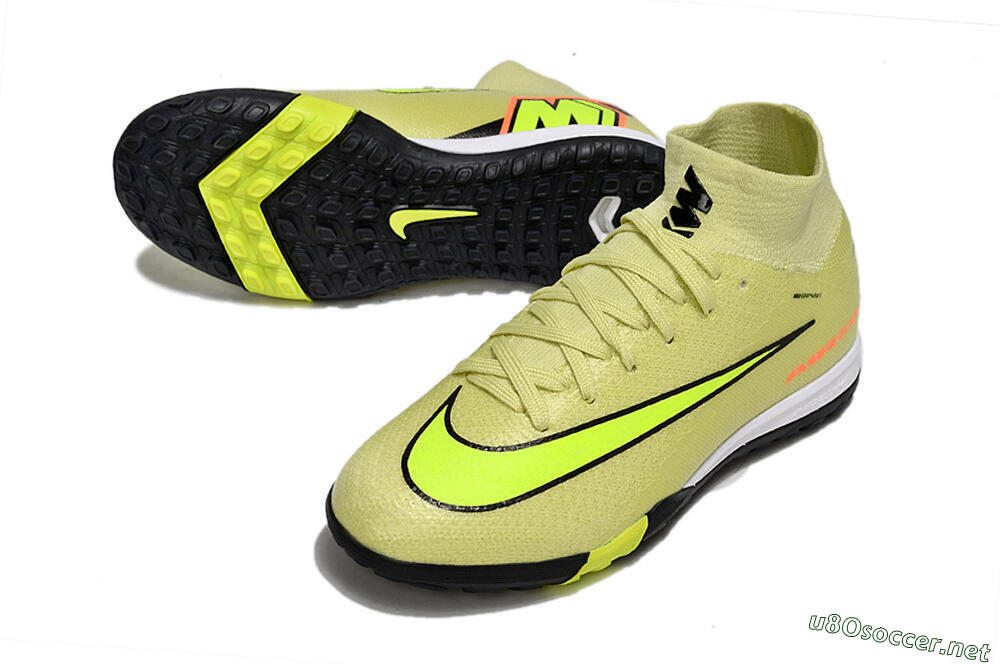 Kids Nike Air Zoom Mercurial Superfly 10 Elite TF Football Shoes - Yellow/Lime Blast/Black Shadow 3