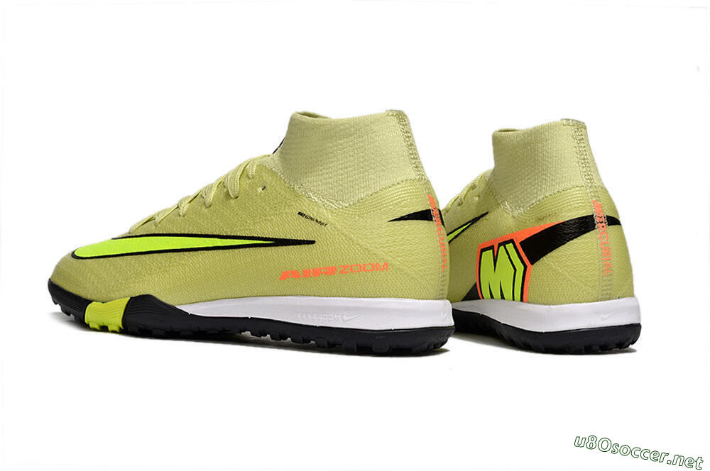 Kids Nike Air Zoom Mercurial Superfly 10 Elite TF Football Shoes - Yellow/Lime Blast/Black Shadow 4