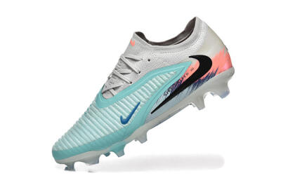Men's Nike Phantom 6 Low Elite FG Football Boots - Aqua/Soft Blue/Coral Pink