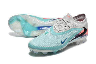 Men's Nike Phantom 6 Low Elite FG Football Boots - Aqua/Soft Blue/Coral Pink