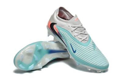Men's Nike Phantom 6 Low Elite FG Football Boots - Aqua/Soft Blue/Coral Pink