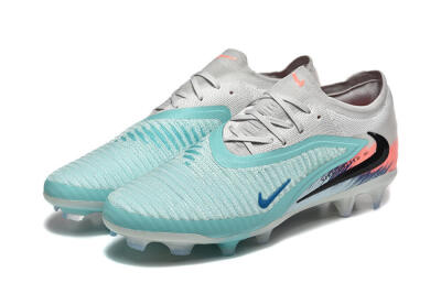 Men's Nike Phantom 6 Low Elite FG Football Boots - Aqua/Soft Blue/Coral Pink
