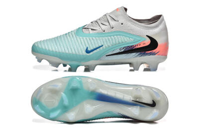Men's Nike Phantom 6 Low Elite FG Football Boots - Aqua/Soft Blue/Coral Pink