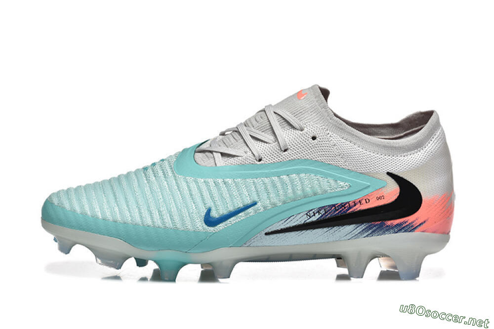 Men's Nike Phantom 6 Low Elite FG Football Boots - Aqua/Soft Blue/Coral Pink 0