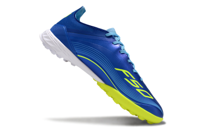 Men's Messi x Adidas F50 Pro TF Football Shoes - Blue/Electric Blue/Lime Green
