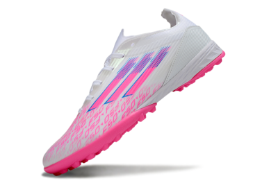 Men's Adidas F50 Elite TF Football Shoes - White/Bright Pink/Light Blue