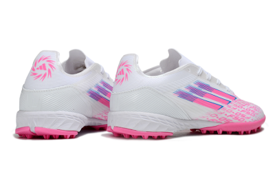 Men's Adidas F50 Elite TF Football Shoes - White/Bright Pink/Light Blue