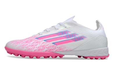 Men's Adidas F50 Elite TF Football Shoes - White/Bright Pink/Light Blue