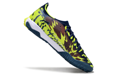 Men's Puma Ultra Ultimate TF Football Shoes - Blue/Neon Green/Orange