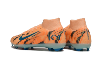 Kids Nike Air Zoom Mercurial Superfly 10 Elite FG Football Boots - Orange/Electric Blue/Soft Pink