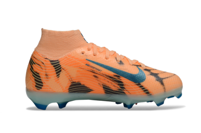 Kids Nike Air Zoom Mercurial Superfly 10 Elite FG Football Boots - Orange/Electric Blue/Soft Pink