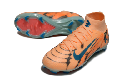 Kids Nike Air Zoom Mercurial Superfly 10 Elite FG Football Boots - Orange/Electric Blue/Soft Pink