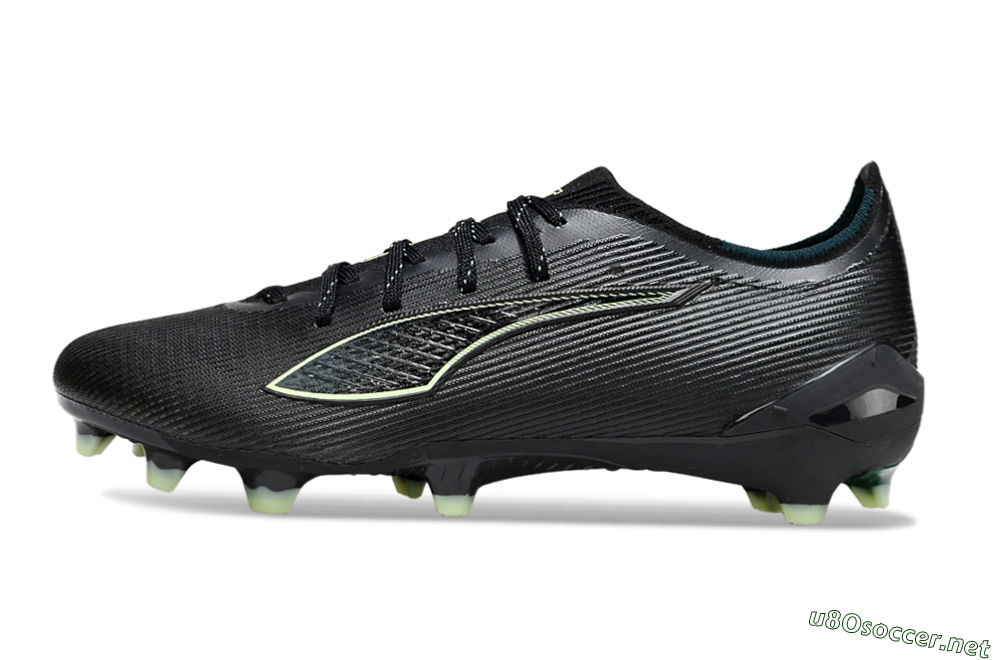 Men's Puma Ultra Ultimate FG Football Boots - Black/Neon Green/Charcoal Gray 0