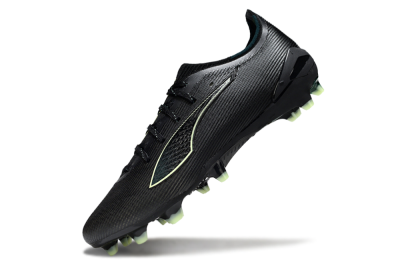 Men's Puma Ultra Ultimate FG Football Boots - Black/Neon Green/Charcoal Gray