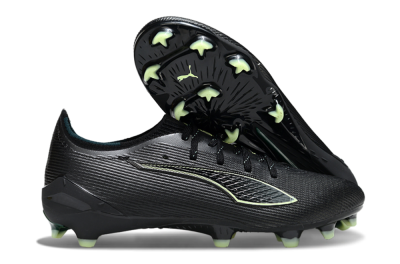 Men's Puma Ultra Ultimate FG Football Boots - Black/Neon Green/Charcoal Gray