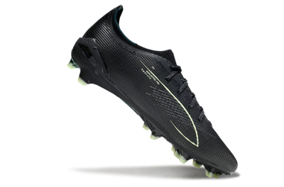 Men's Puma Ultra Ultimate FG Football Boots - Black/Neon Green/Charcoal Gray