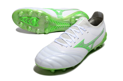 Men's Mizuno Morelia Neo 4 FG Football Boots - White/Lime Green/Neon Green