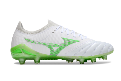 Men's Mizuno Morelia Neo 4 FG Football Boots - White/Lime Green/Neon Green