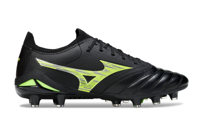 Men's Mizuno Morelia Neo 4 FG Football Boots - Black/Vibrant Green/Neon Yellow