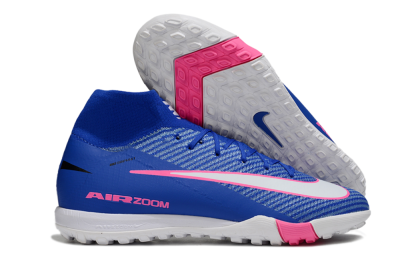 Unisex Nike Air Zoom Mercurial Superfly 10 Elite TF Football Shoes - Blue/Electric Pink/White